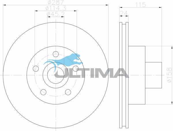 AAP110B Front Brake Rotor – Ford EA, EB (287mm)