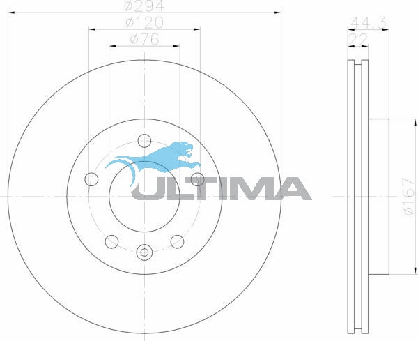 AAP2247 Rear Brake Rotor – VW Transporter T5 4/03 on (294mm)