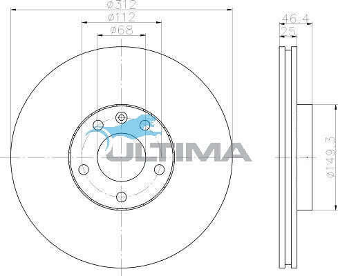 AAP2800 Front Brake Rotor – Audi A4 1.8i 20V 8/02 - 10/04 (312mm)