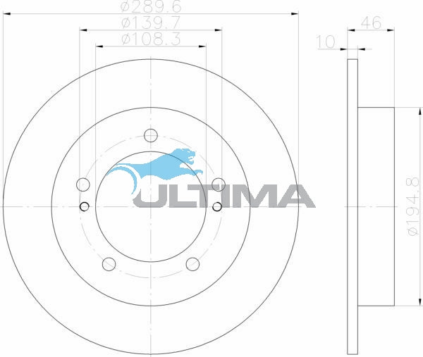 AAP510 Front Brake Rotor – Sierra SJ Series -> 4/96 (289.6mm)