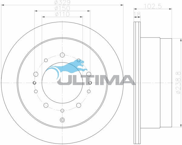 AAP789 Rear Brake Rotor – Landcruiser UZJ100 (330mm)