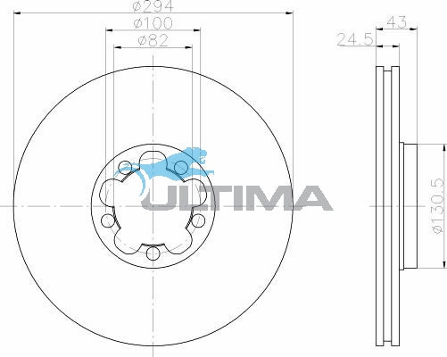 AAP871 Front Brake Rotor – Transit VH, VJ (293mm)