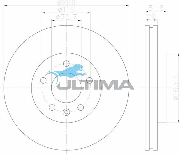 AAP2040 Front Brake Rotor – Holden Captiva 06- 14 (296mm)