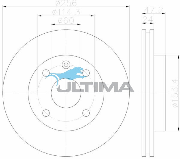 AAP2042 Front Brake Rotor – Lacetti, Tacuma, Viva JF (256mm)