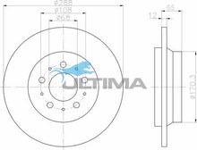 AAP2383 Rear Brake Rotor – Volvo S60 15" & 16" Wheels 11/00 on (288mm)