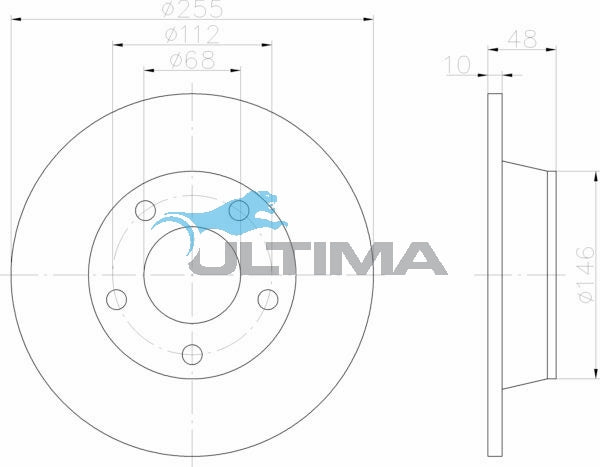 AAP2805 Rear Brake Rotor – Audi Allroad 2.5tdi/2.7L 01 (255mm)