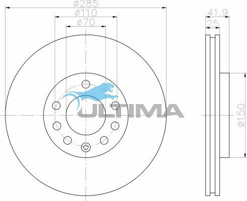 AAP2820 Front Brake Rotor – Vectra ZC 2.2L (285mm)