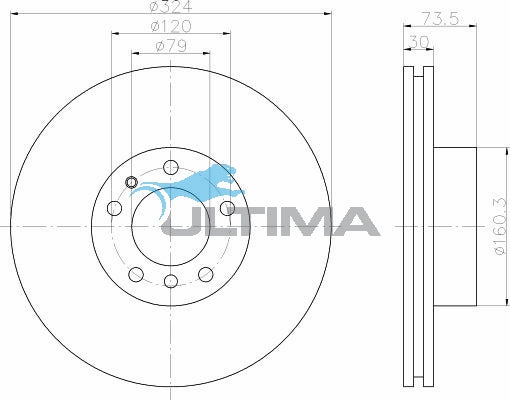 AAP2854 Front Brake Rotor – BMW 5 Series E39 (324mm)