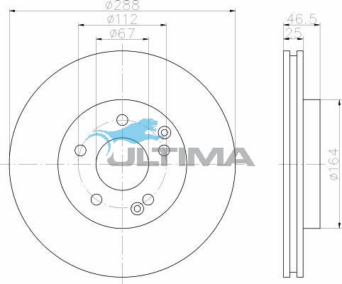 AAP286 Front Brake Rotor – C Series W202, W203, E Class W210 (288mm)