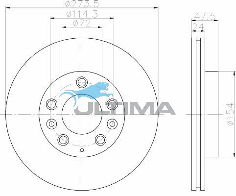 AAP2950 Front Brake Rotor – Mazda 6 2002- on (274mm)
