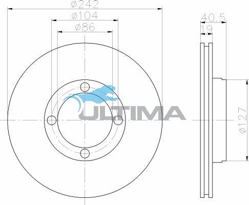 AAP451 Front Brake Rotor – Excel 2/88 - 2/98, S Coupe (242mm)