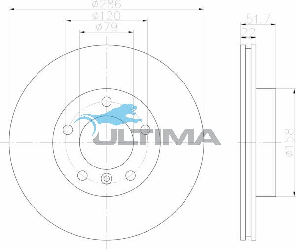 AAP979 Front Brake Rotor – BMW 3 Series E36, E46 (286mm)