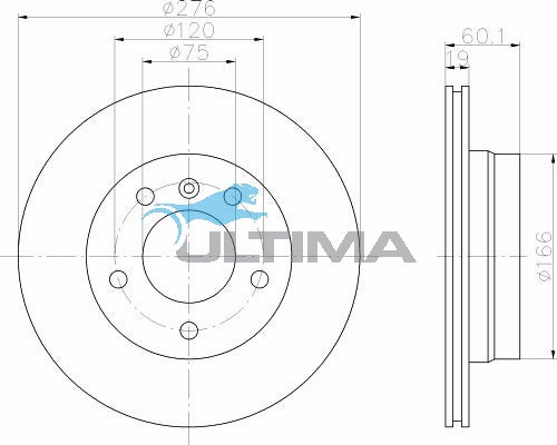 AAP980 Rear Brake Rotor – 320i E46, 323i E36, E46, 328i E36 (276mm)